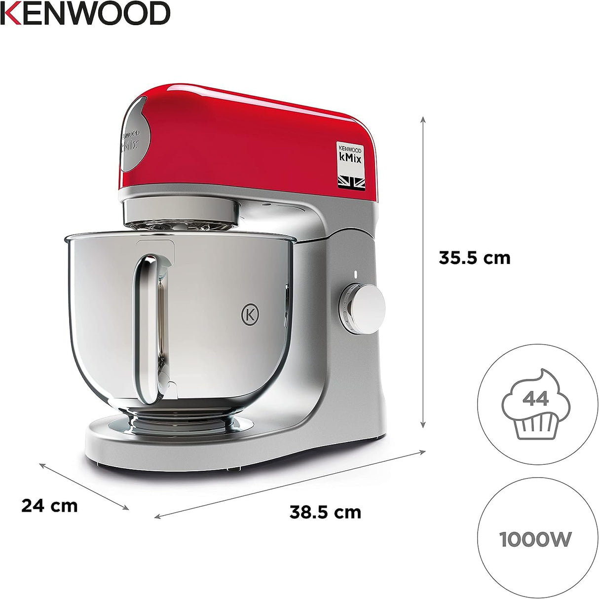 Kenwood kMix KMX750RD Robot de Cocina 5L 1000W Rojo