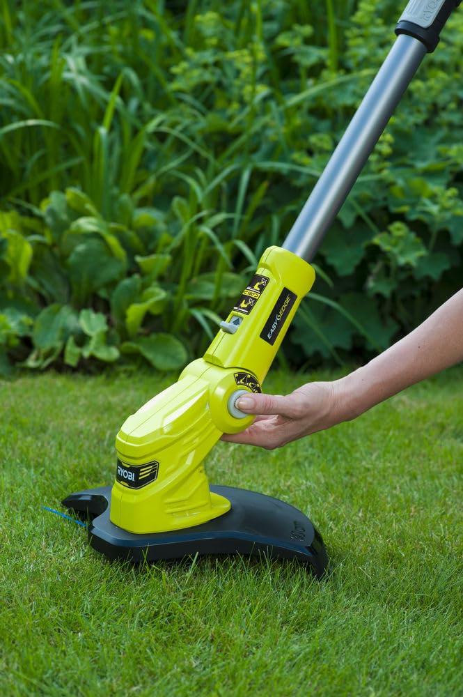 Ryobi One+ Kit 2 en 1: Recortabordes/Delineador 25/30 cm OLT1832 + Cortasetos 55 cm RY18HT55A | Incluye batería 18V 2.0Ah Lithium+ y Cargador 1.7A | Sistema 18V One+ Compatible