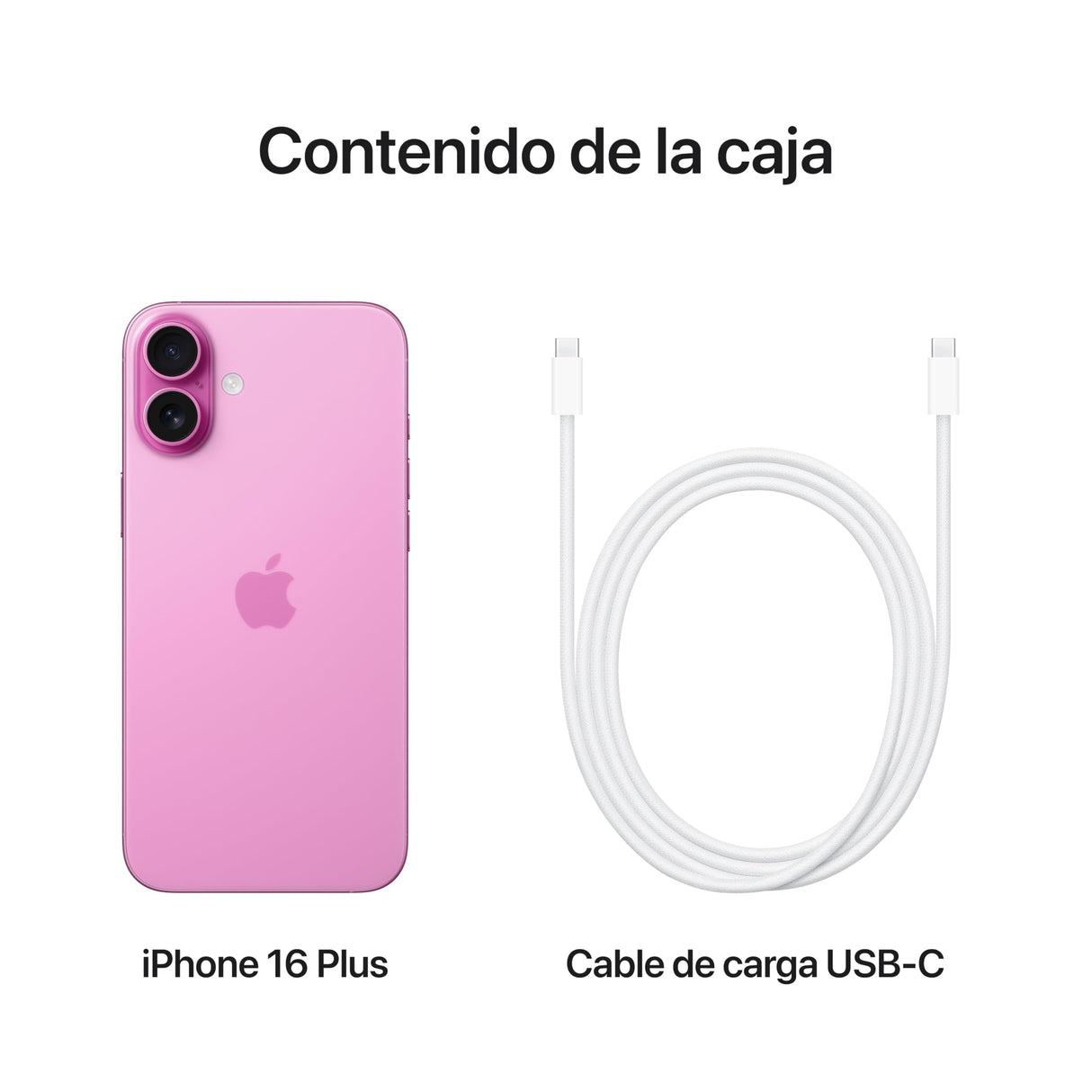 Apple iPhone 16 Plus (256 GB) - Rosa + Funda de Silicona con MagSafe - Denim