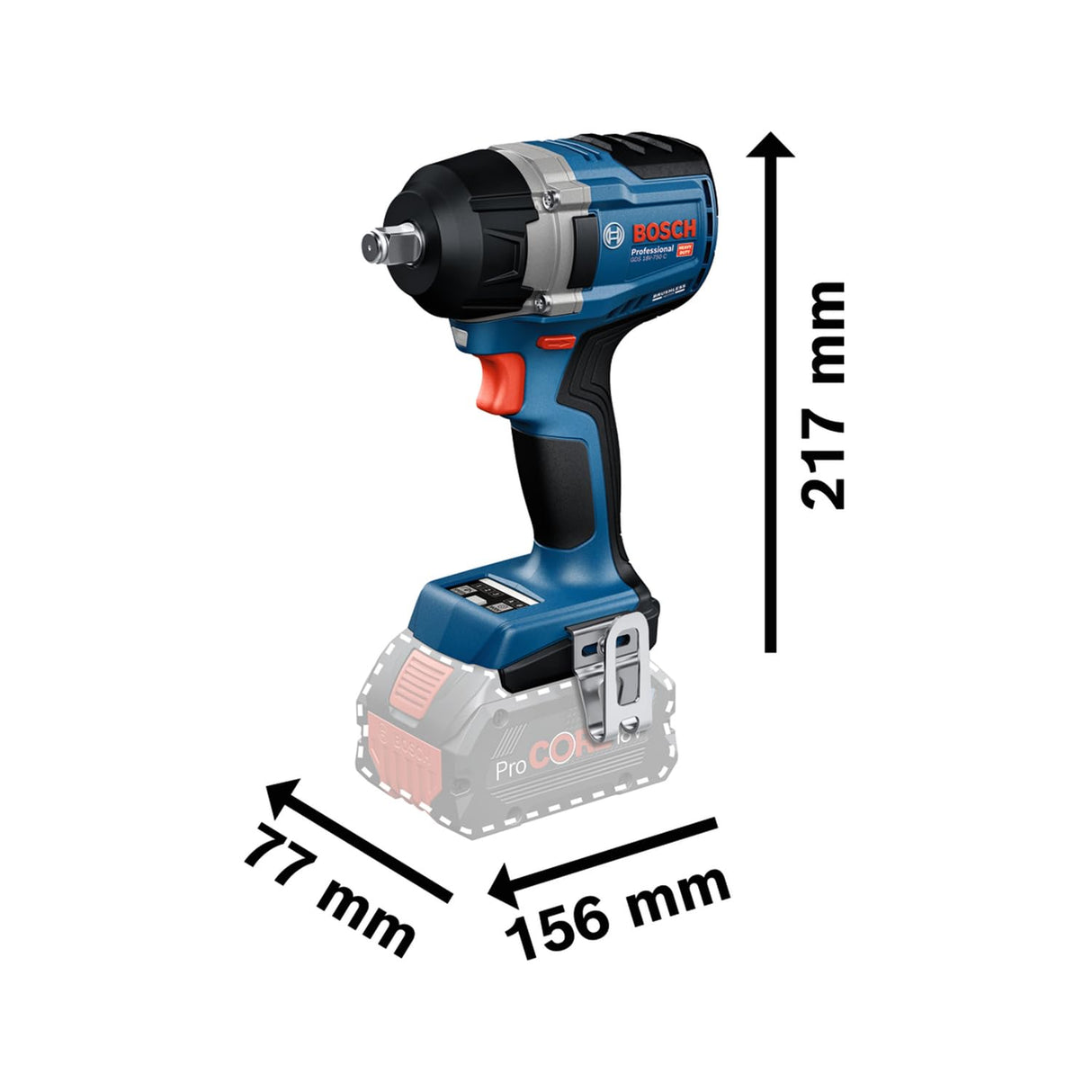Bosch Professional 18V System atornillador de impacto a batería GDS 18V750 C