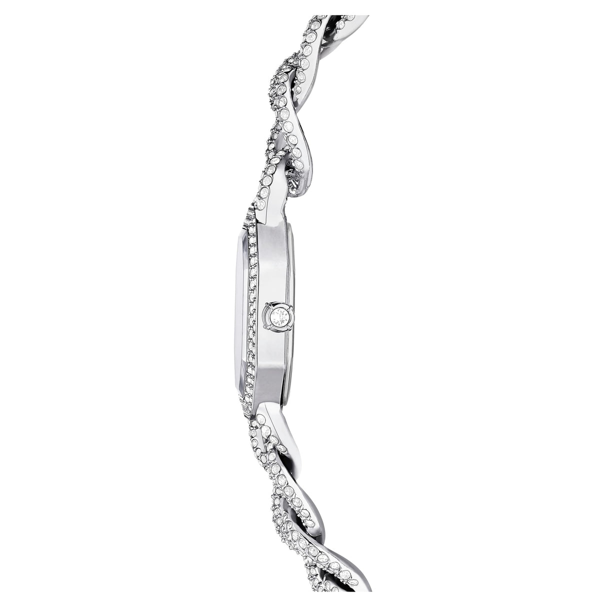 Swarovski Reloj Dextera Chain, Fabricado en Suiza, Pulsera de Cristal, Tono Plateado, Acero Inoxidable