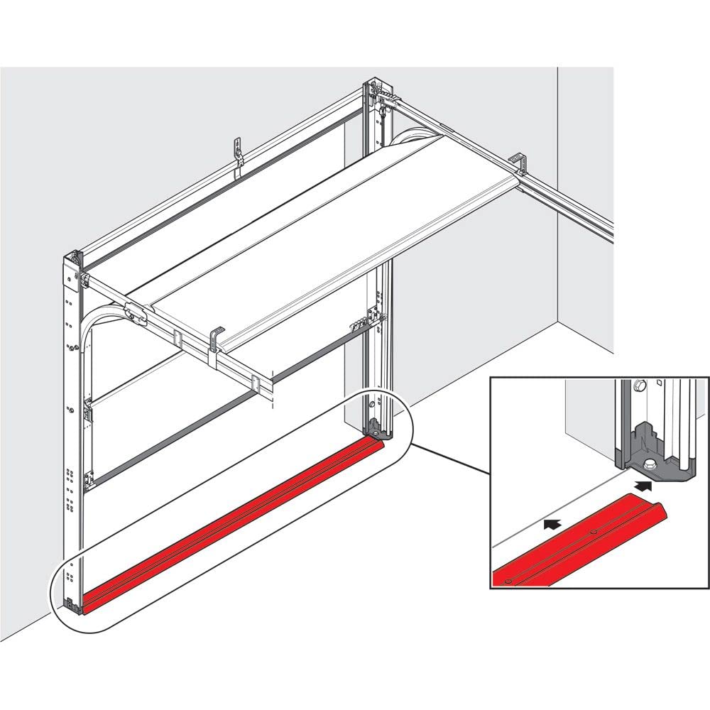HÖRMANN Umbral de tormenta (junta para puerta de garaje, color negro, 6 m, contra viento y agua) 4015952