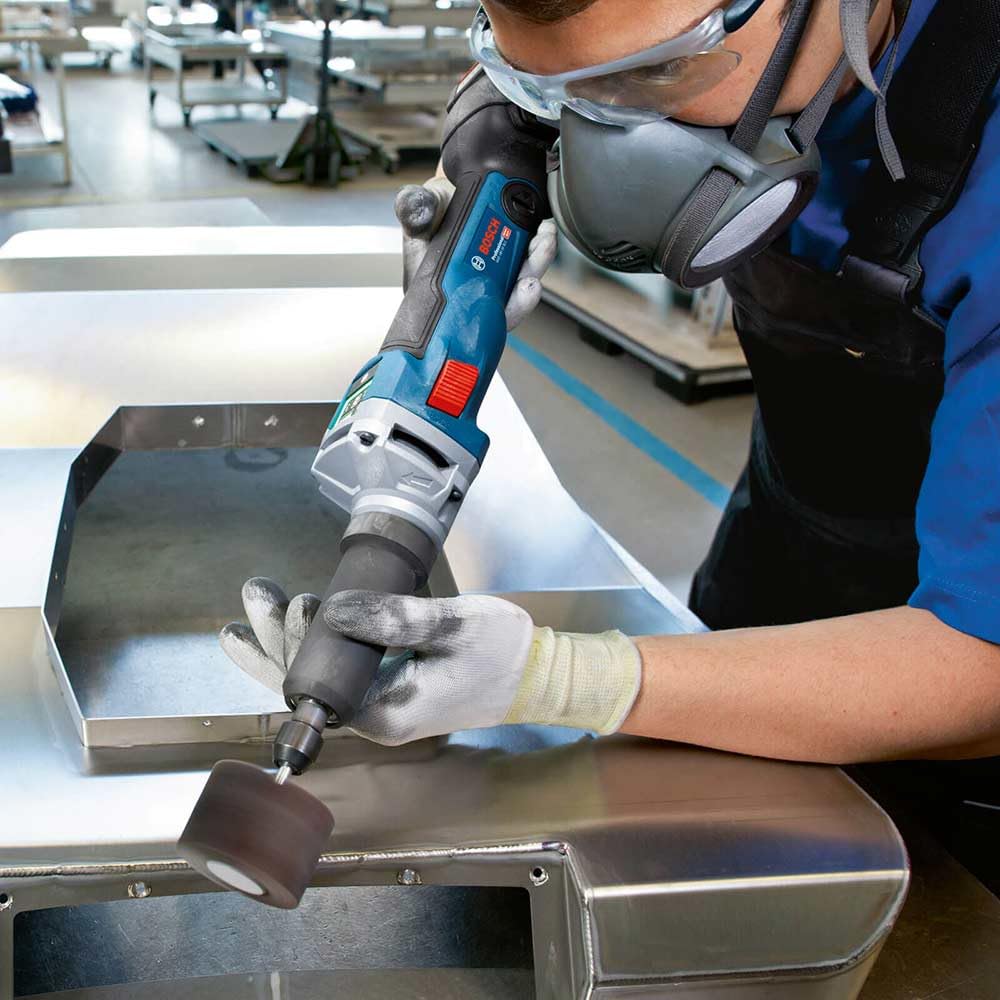 Bosch Professional 18V System GGS 18V-10 SLC - Amoladora recta a batería (Brushless, 10500 rpm, 3 velocidades, conectable, sin batería, en L-BOXX)