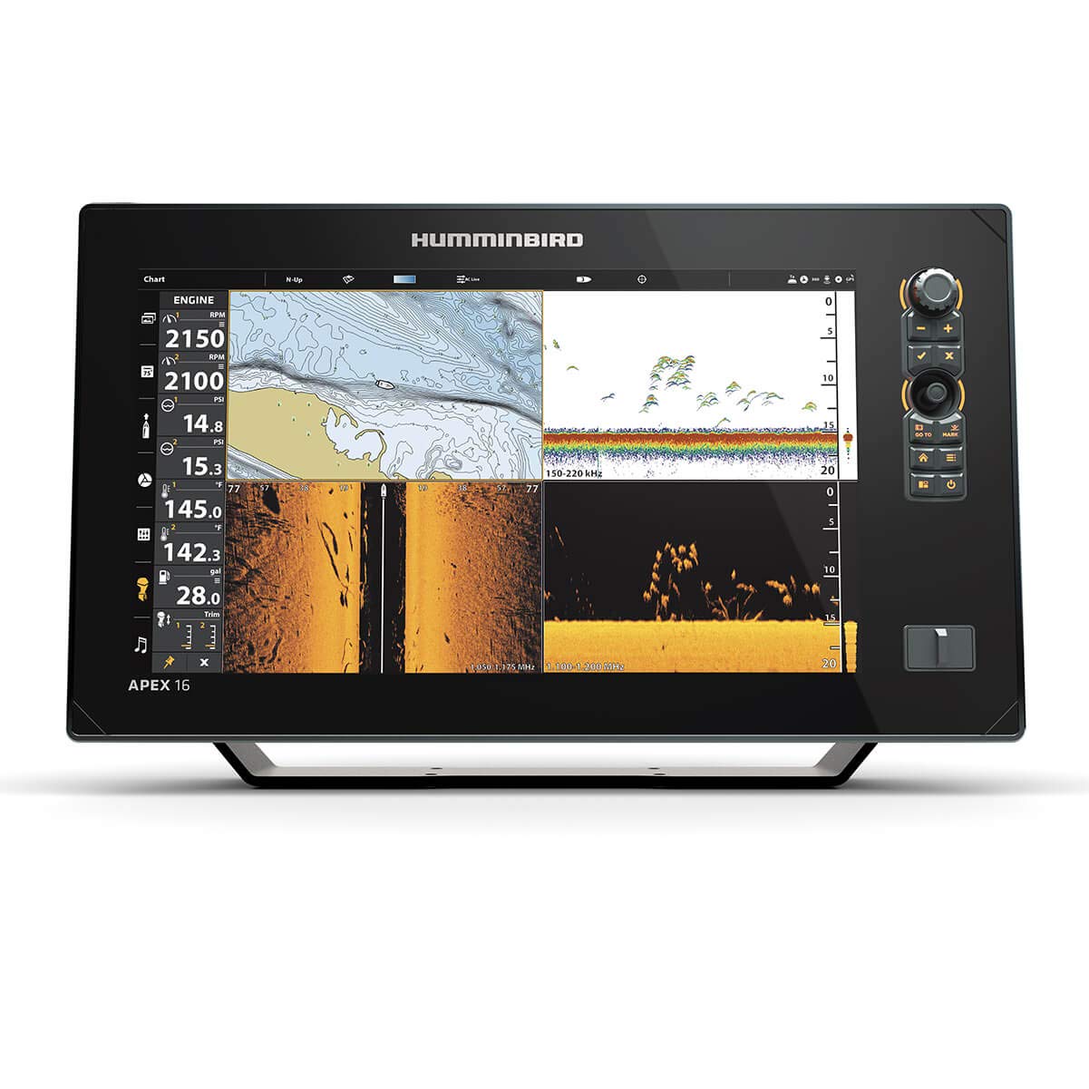 HUMMINBIRD NS-774 Apex 16 MSI+ CHARTPLOTTER, Unisex-Adult, Black