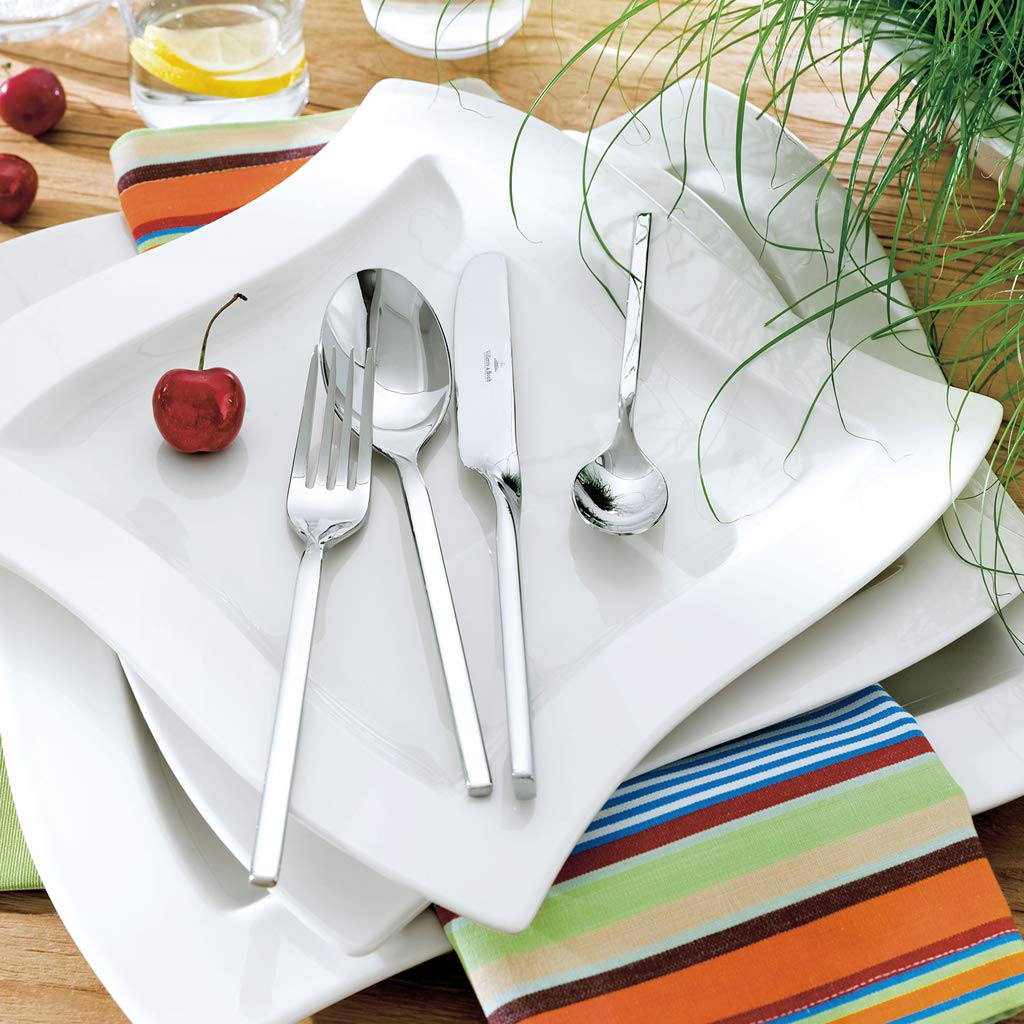 Villeroy & Boch NewWave Cubertería, Posate da tavola | 70 pz.,18/10 Acero Inoxidable, Metal