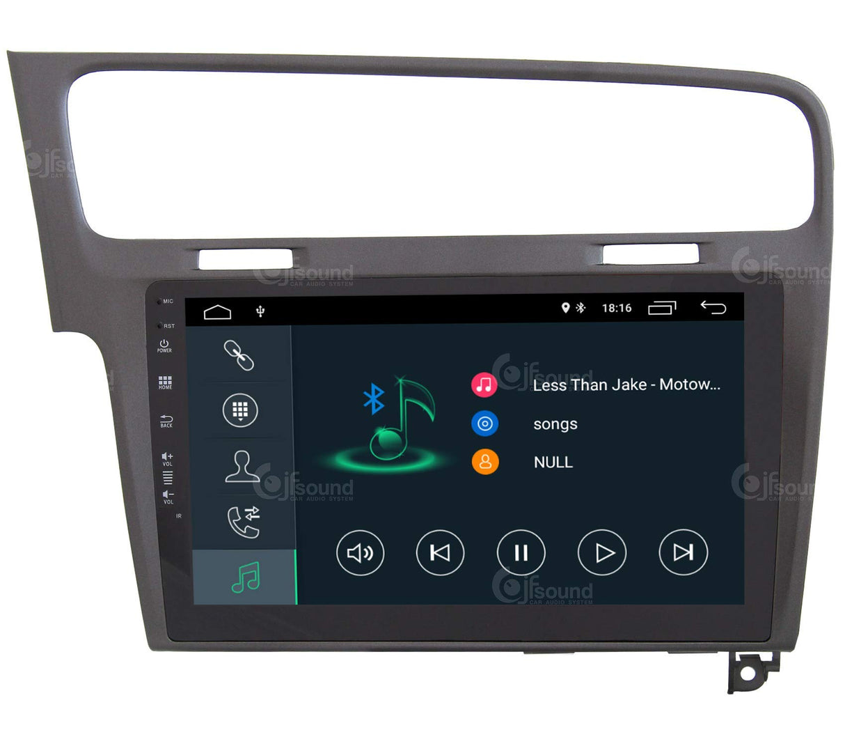 Jf Sound car audio system Radio de Coche Personalizada Golf 7 Android GPS Bluetooth WiFi Dab USB Full HD Touchscreen Display 10”