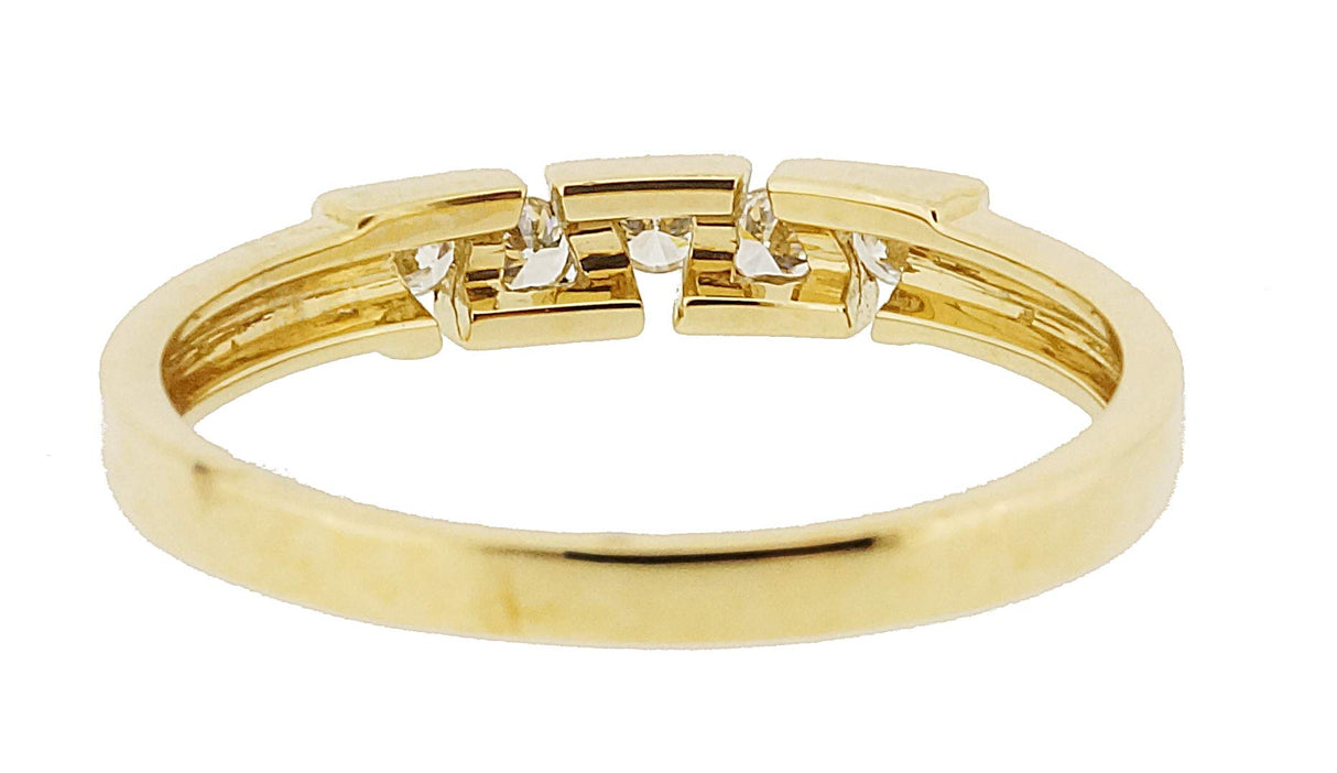 Orphelia Mujer 18 k (750) oro amarillo redondo blanco diamante