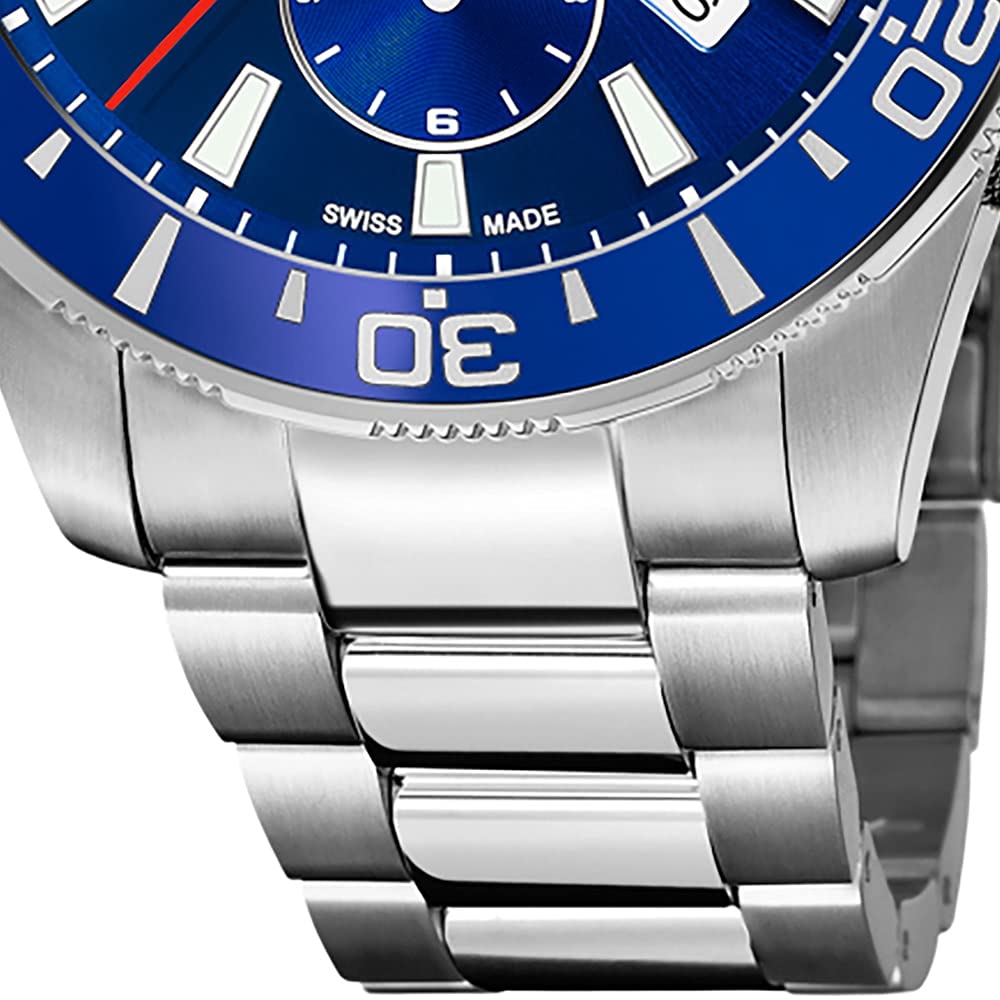JAGUAR Reloj Modelo J872/1 de la colección Executive, Caja de 46,5 mm Azul con Correa de Acero para Caballero