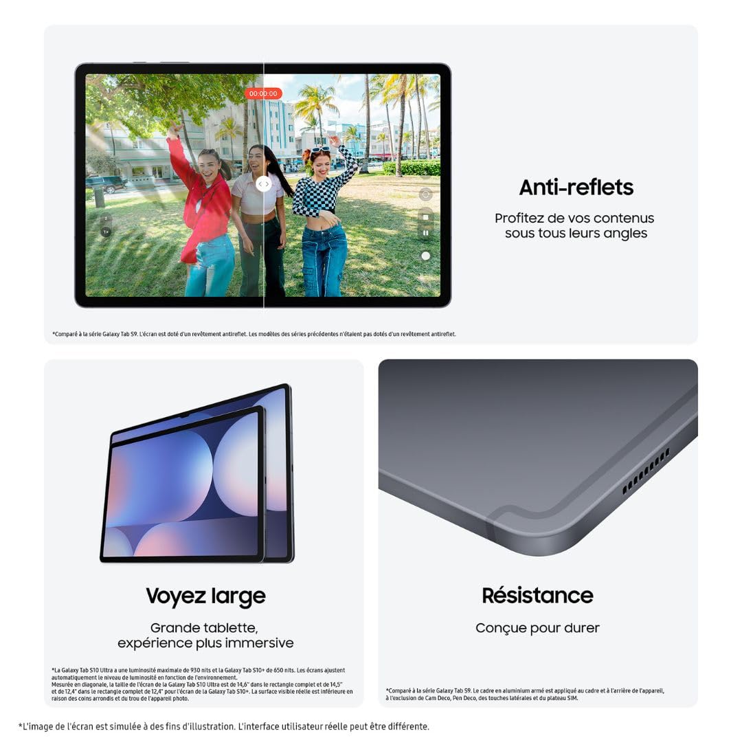 Samsung X826B Galaxy Tab S10 5G Moonstone Gray 12,4" / Octa-Cora / 12GB RAM / 256GB Speicher