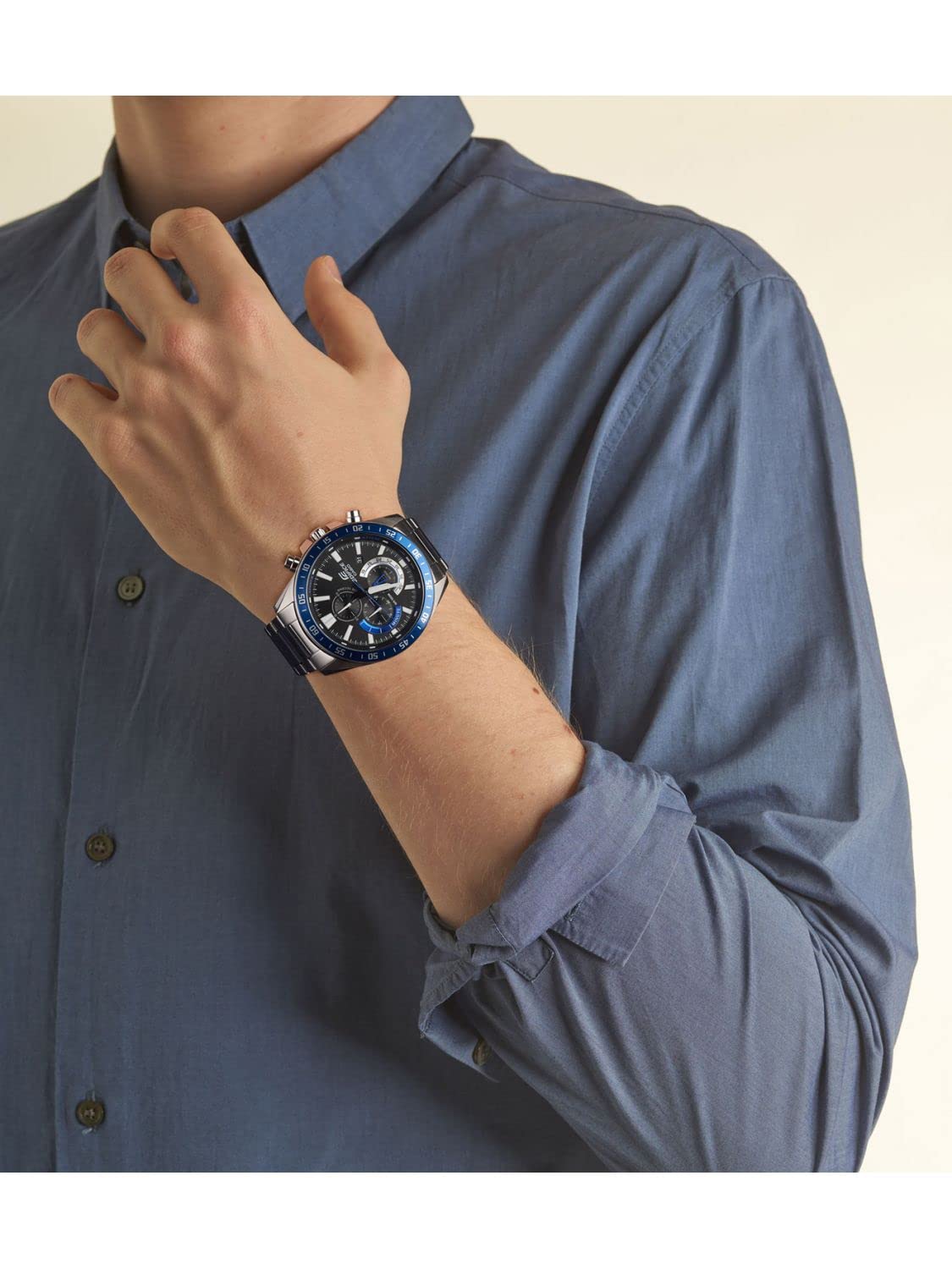 CASIO - Montre en acier inoxydable - EDIFICE - Gris