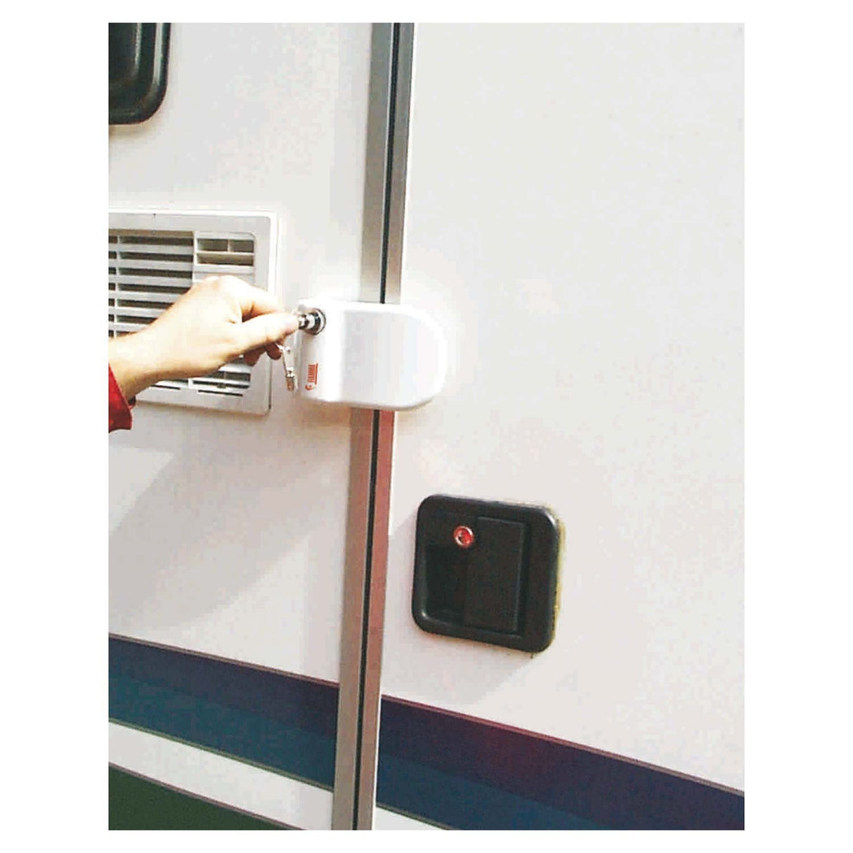 Fiamma - Cerradura Safe Door (3 unidades), color blanco