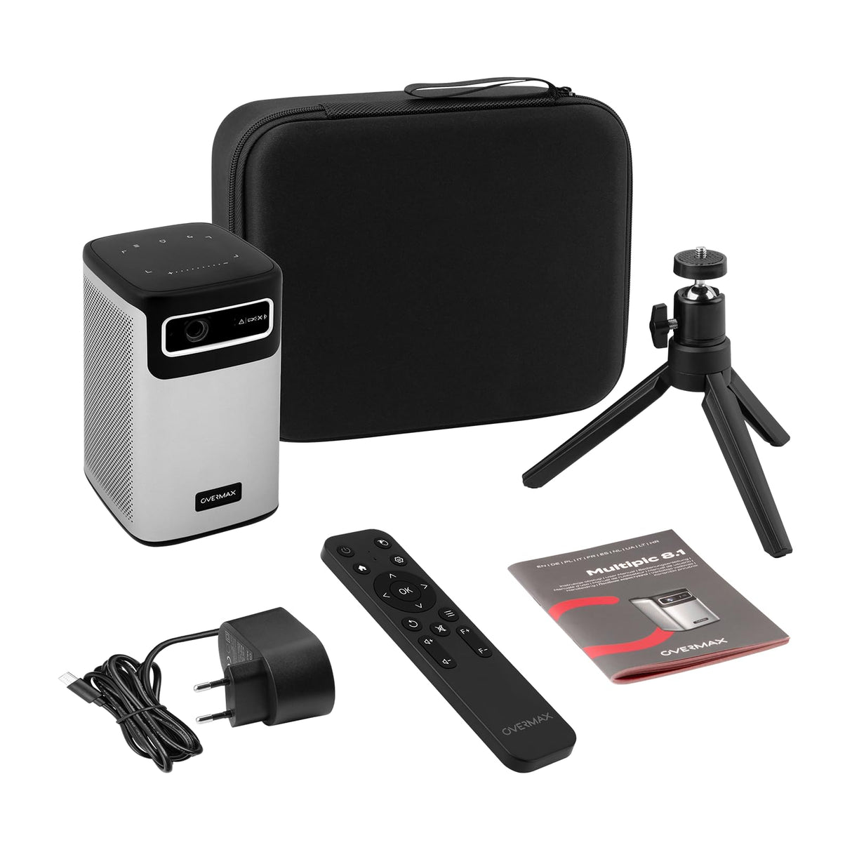 Multipic 8.1 - Proyector Portátil 4K con Auto Focus, Corrección Keystone, Android 9.0, Wi-Fi y Bluetooth, Batería Integrada, hasta 200", Ideal para Cine en Casa y Exterior