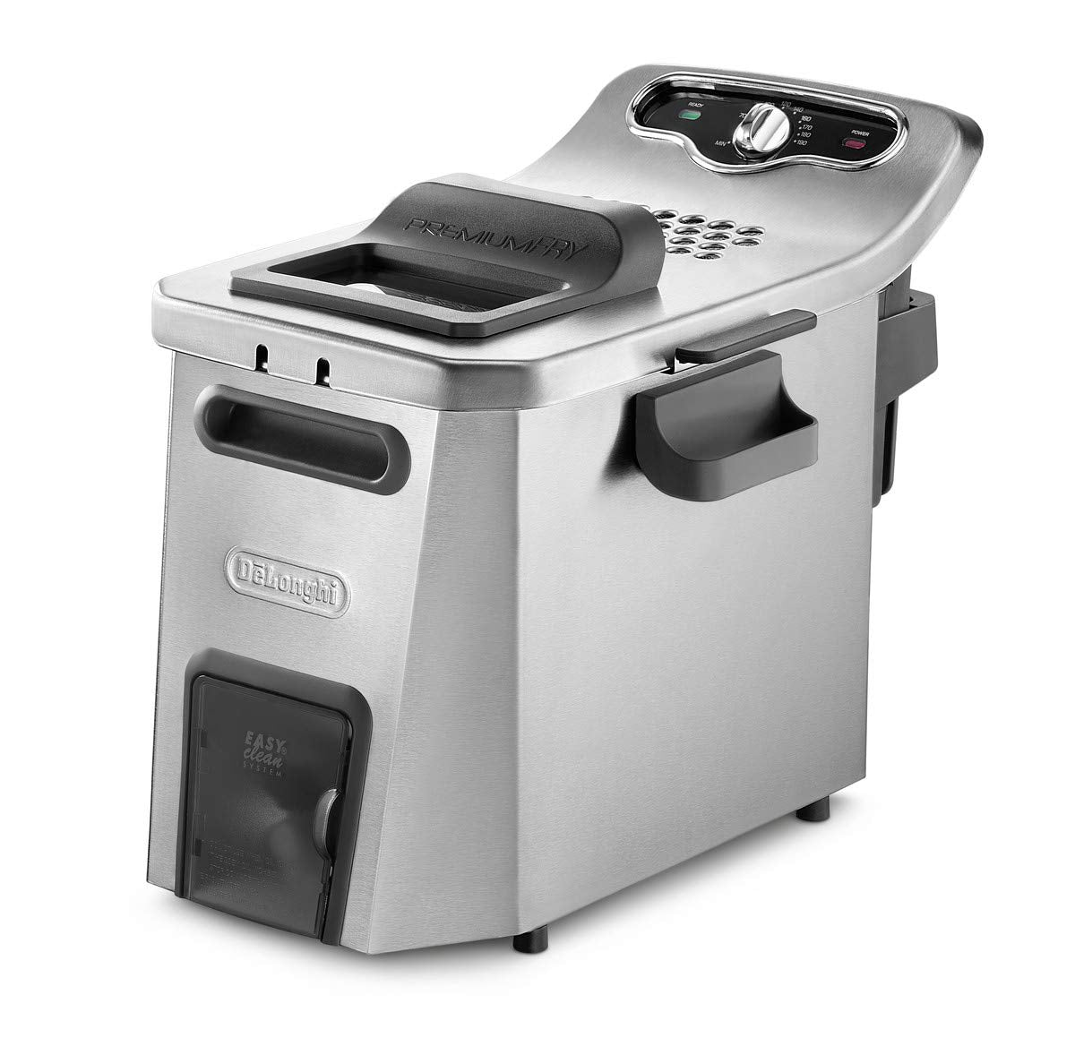 DeLonghi F44532CZ Solo - Freidora Independiente de Acero Inoxidable, 5 L, 3200 W, 1,5 kg, Negro