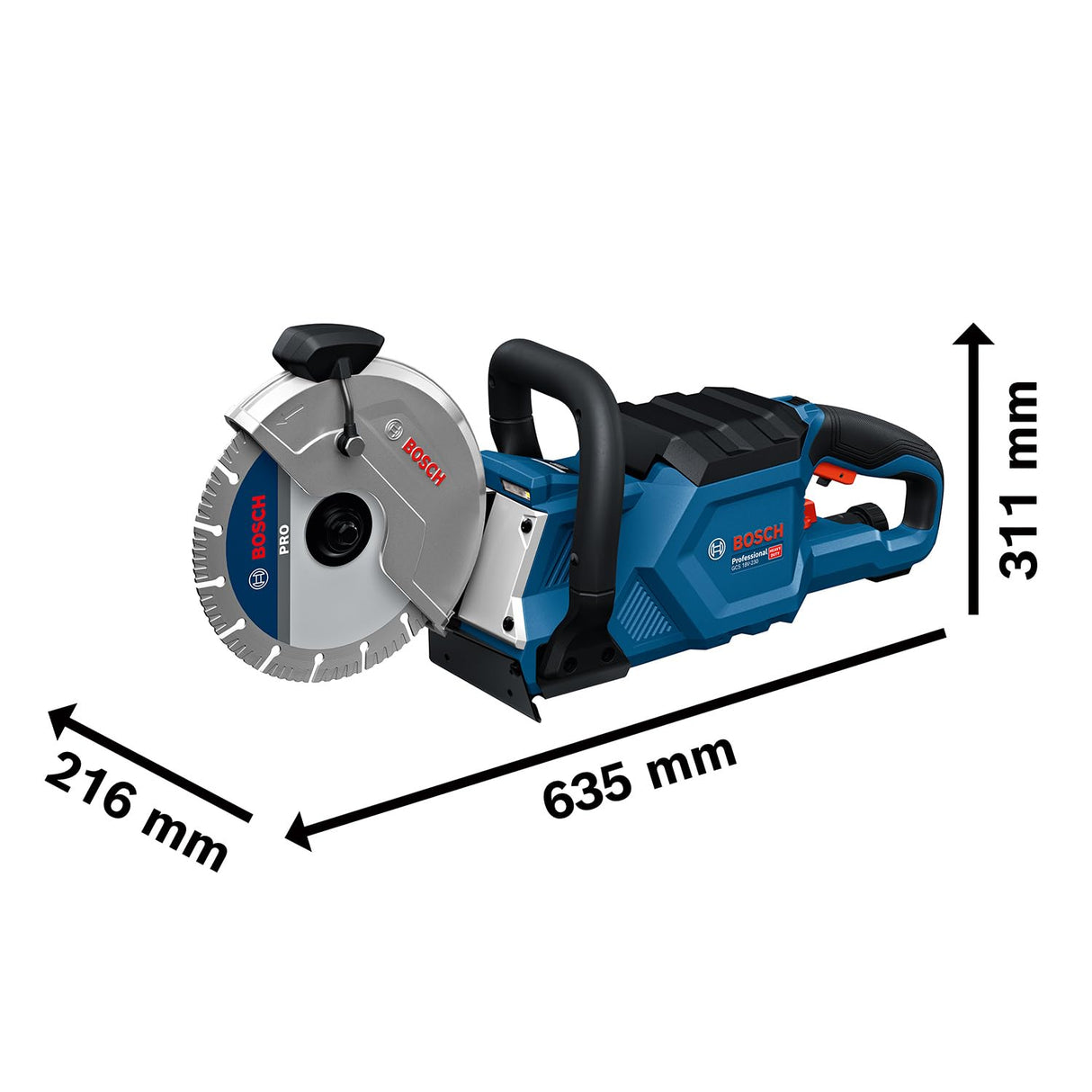 Bosch Professional 18V System tronzadora a batería GCS 18V-230 (incl. 1 adaptador de manguera)