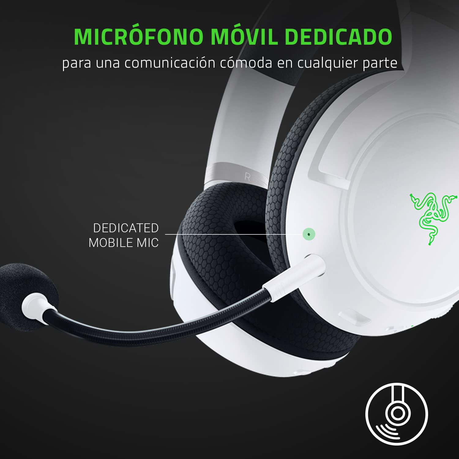 Razer Kaira Pro - Auriculares inalámbricos para juegos para Xbox Series X, S + Xbox One + PC y Smartphone (auriculares inalámbricos, Bluetooth, altavoces de 50 mm, micrófono supercardioide) Blanco