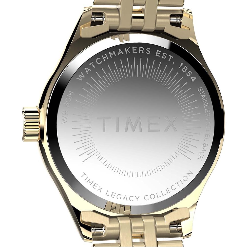 Timex Trend TW2W90800 - Reloj de Mujer 25 mm, Brazalete de Acero Inoxidable en Tono Dorado, Esfera Rosa y Caja en Tono Dorado