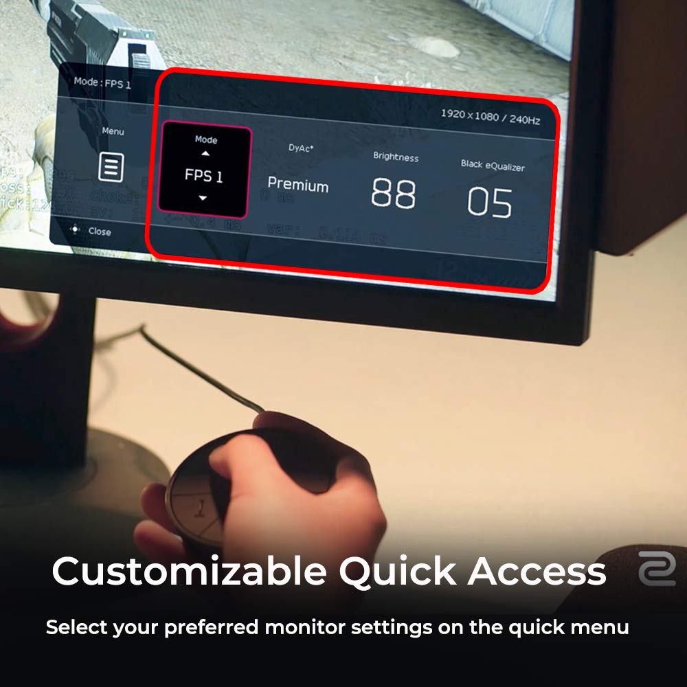 BenQ ZOWIE XL2546K Monitor Gaming (24,5 pulgadas, FHD 1080p, 240 Hz, 0.5ms, DyAc+, XL Setting to Share, S switch, Capucha de protección)