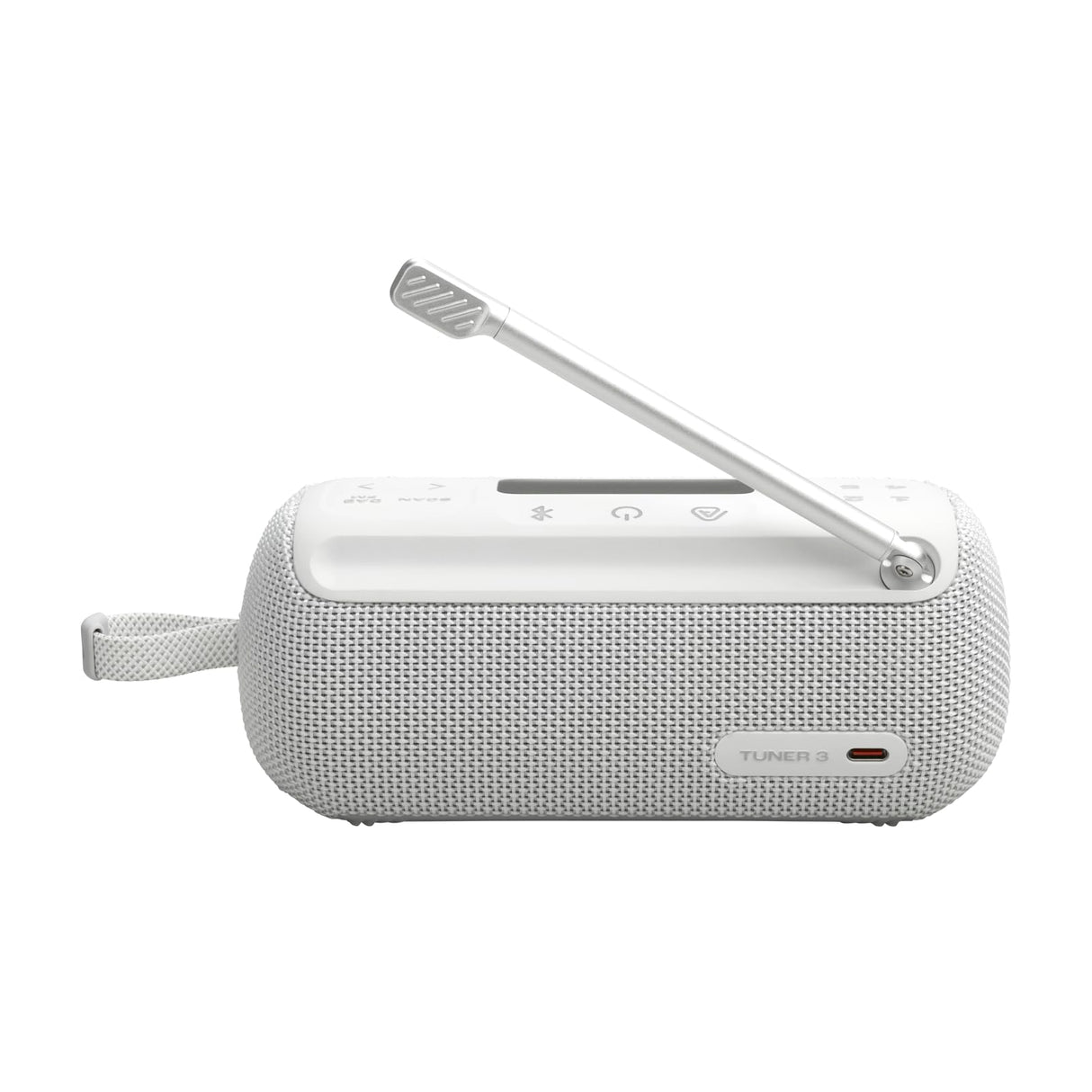 JBL Tuner 3 Radio portátil Dab/Dab+/FM Bluetooth con 6 ajustes, hasta 15 h de autonomía, Resistencia IP68, conexión Multi-Altavoz Auracast, Compatible con la aplicación JBL Portable, Blanco