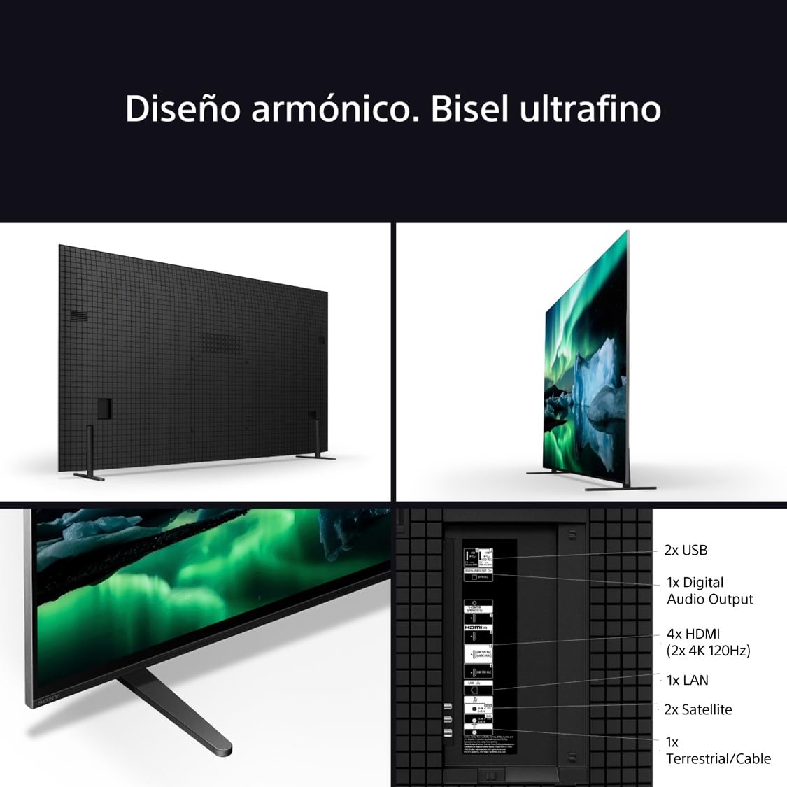 Sony BRAVIA 8 OLED 55 Pulgadas 4K HDR Google Smart TV (2024), Funciones Gaming para PS5 y IMAX Enhanced, Dolby Vision Atmos, Chromecast, Apple AirPlay, 120Hz 55XR80