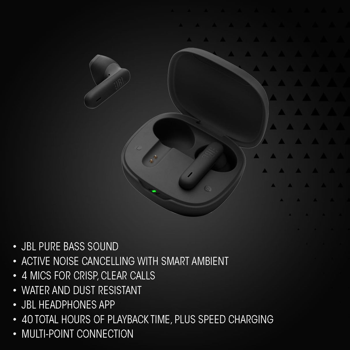 JBL Wave Flex 2, Auriculares inalámbricos True Wireless, Bluetooth, autonomía de hasta 40 hrs, Sonido Pure Bass, Smart Ambient, Resistentes al Agua y al Polvo, conexión multipunto, Rosa