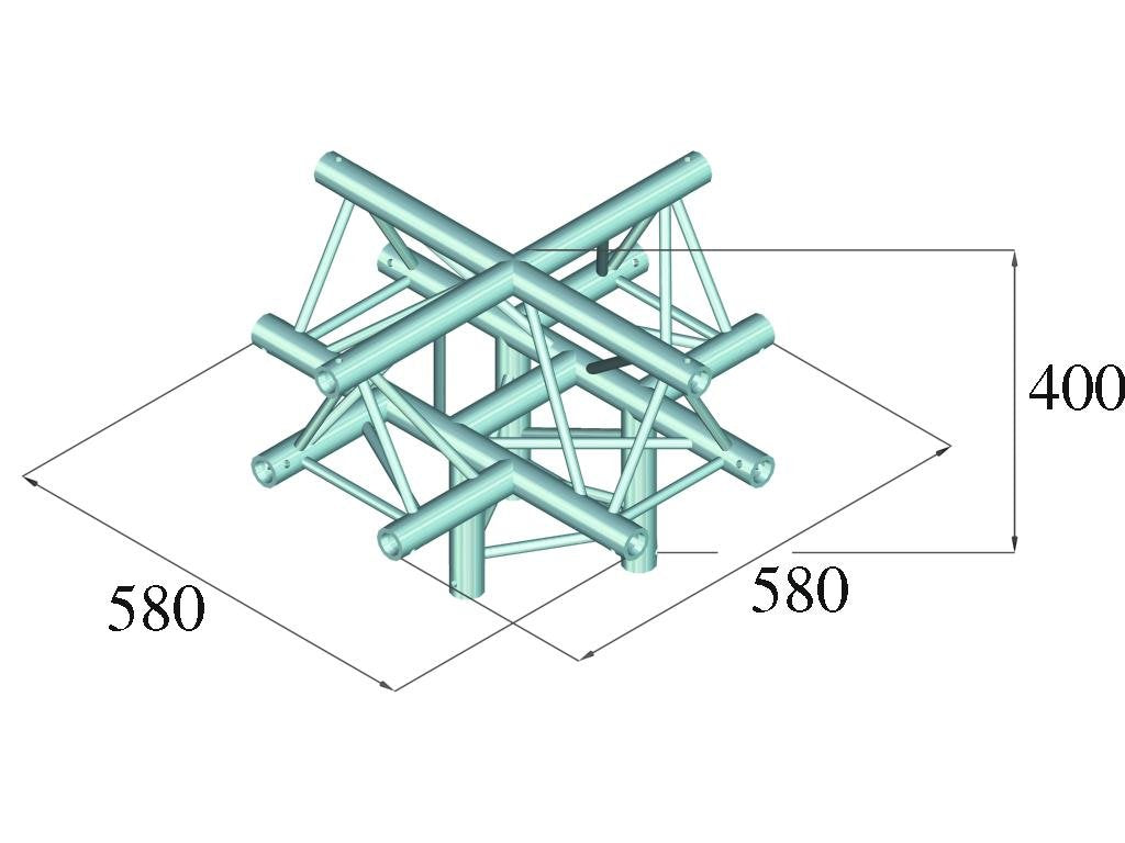 Alutruss - Decolock dq3-pac52 5-weg ecke /\