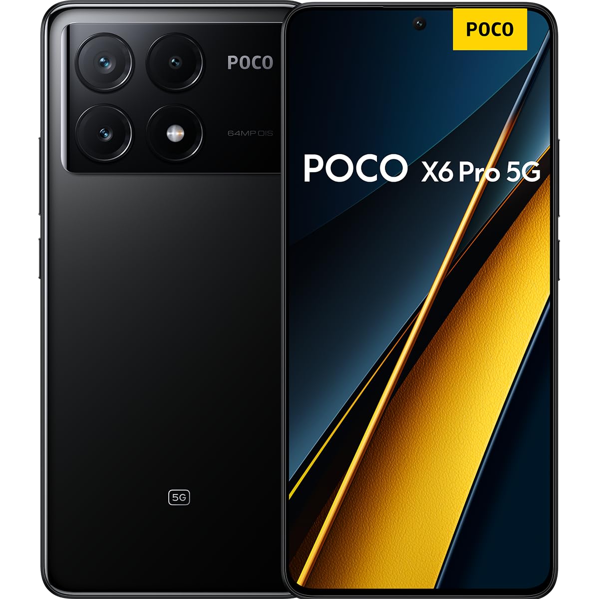 Poco X6 Pro - Smartphone de 12+512GB, Pantalla AMOLED de 6.67” 120Hz 1.5K, MediaTek Dimensity 8300-Ultra, Triple cámara de hasta 64MP, 5000mAh, Negro (Versión ES)