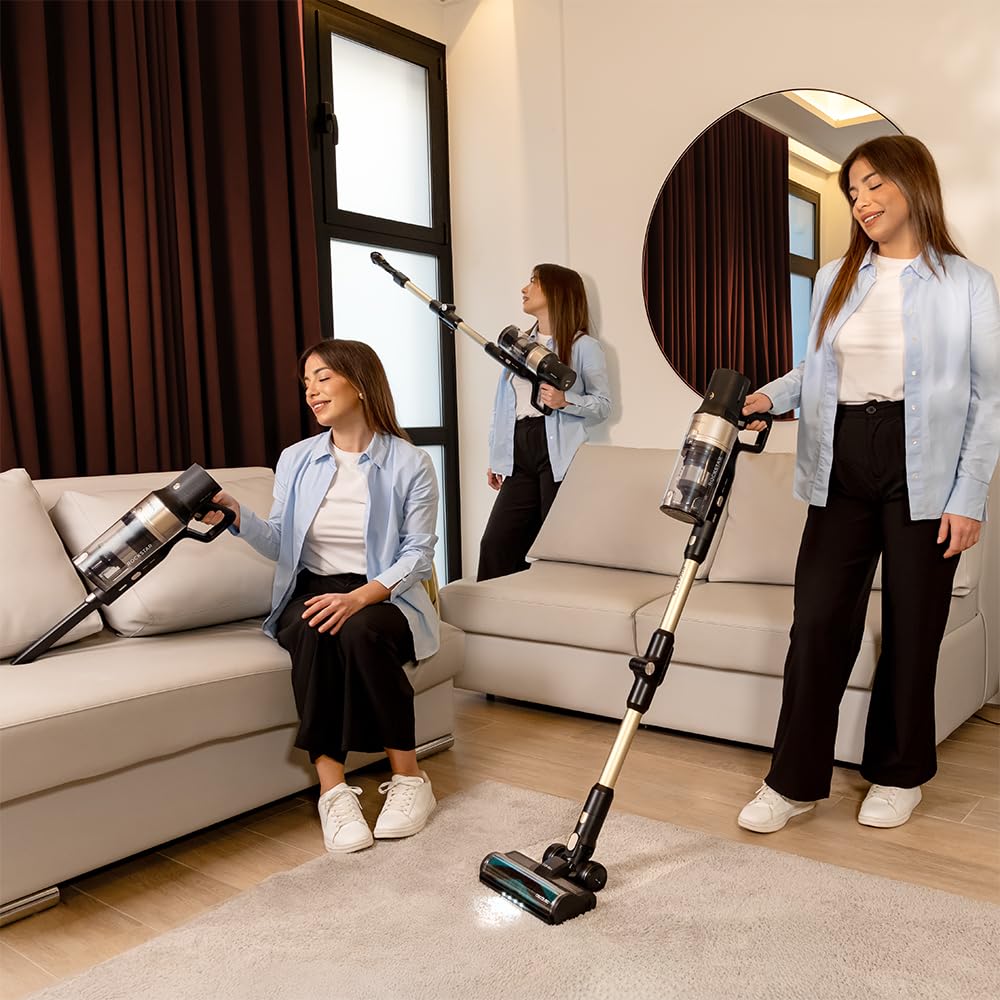 Cecotec Aspiradora Escoba Sin Cable Conga Rockstar 5500 Hurricane Station Pet Flex, Max 220AW 700W, Base Autovaciado, Hasta 90min Autonomía, Cepillo antienredo, Tubo flex, Ciclón paralelo, Acc mascota