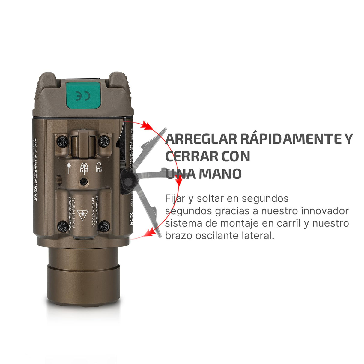 OLIGHT Baldr Pro Linterna Luz Salida 1350 Lúmenes Alcance 260 Metros y LED Blanca Recargable Baterías Incluidas IPX8 (Desierto Tan)