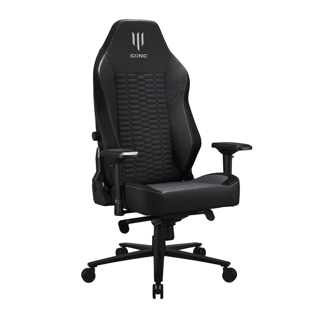 Iconic - Silla Gaming o de Oficina Apollon Classic Black Silver Ghost - Asiento Gamer ergonómico