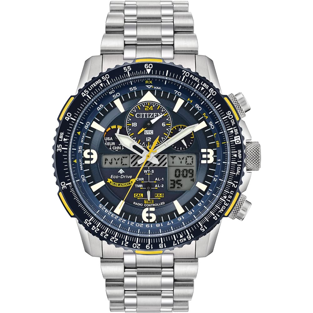 Citizen Reloj Analógico-Digital para Hombres de Cuarzo japonés con Correa en Acero Inoxidable JY8078-52L