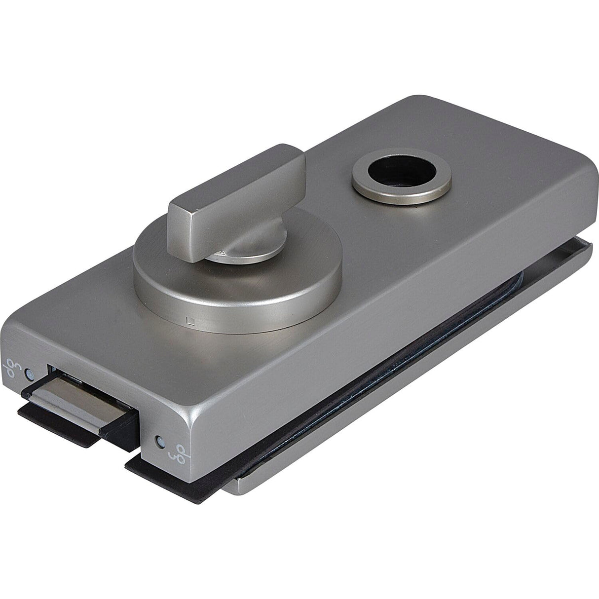 DORMA GLAS Cerradura para puerta de cristal WC Studio Classic – Cierre de baño con cierre de oliva para cristal de 8 mm de grosor, efecto aluminio y acero inoxidable