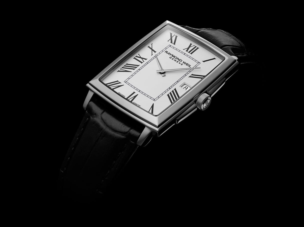 Raymond Weil Reloj Toccata, 5425 -STC-00300, rectángulo, Cuarzo para Hombre Blanco
