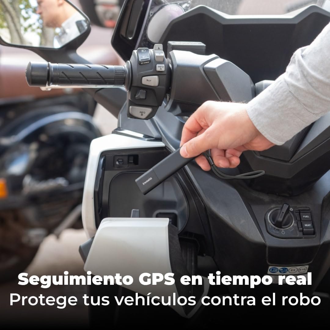 Invoxia GPS Pro Tracker - Ubicación en Tiempo Real - Suscripción de 1 año incluida - para Coches, Motocicletas, Bicicletas, niños - Alertas de Movimiento e inclinación - Red 4G LTE-M - hasta 3 Meses