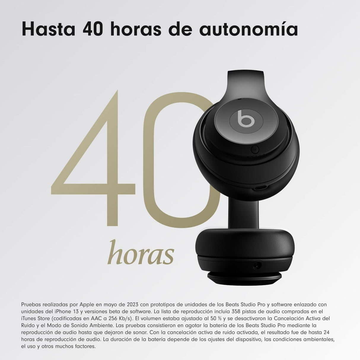 Beats Studio Pro - Auriculares inalámbricos Bluetooth con cancelación de Ruido - Audio Espacial Personalizado, Sonido USB-C sin pérdida, compatibilidad con Apple y Android - Negro