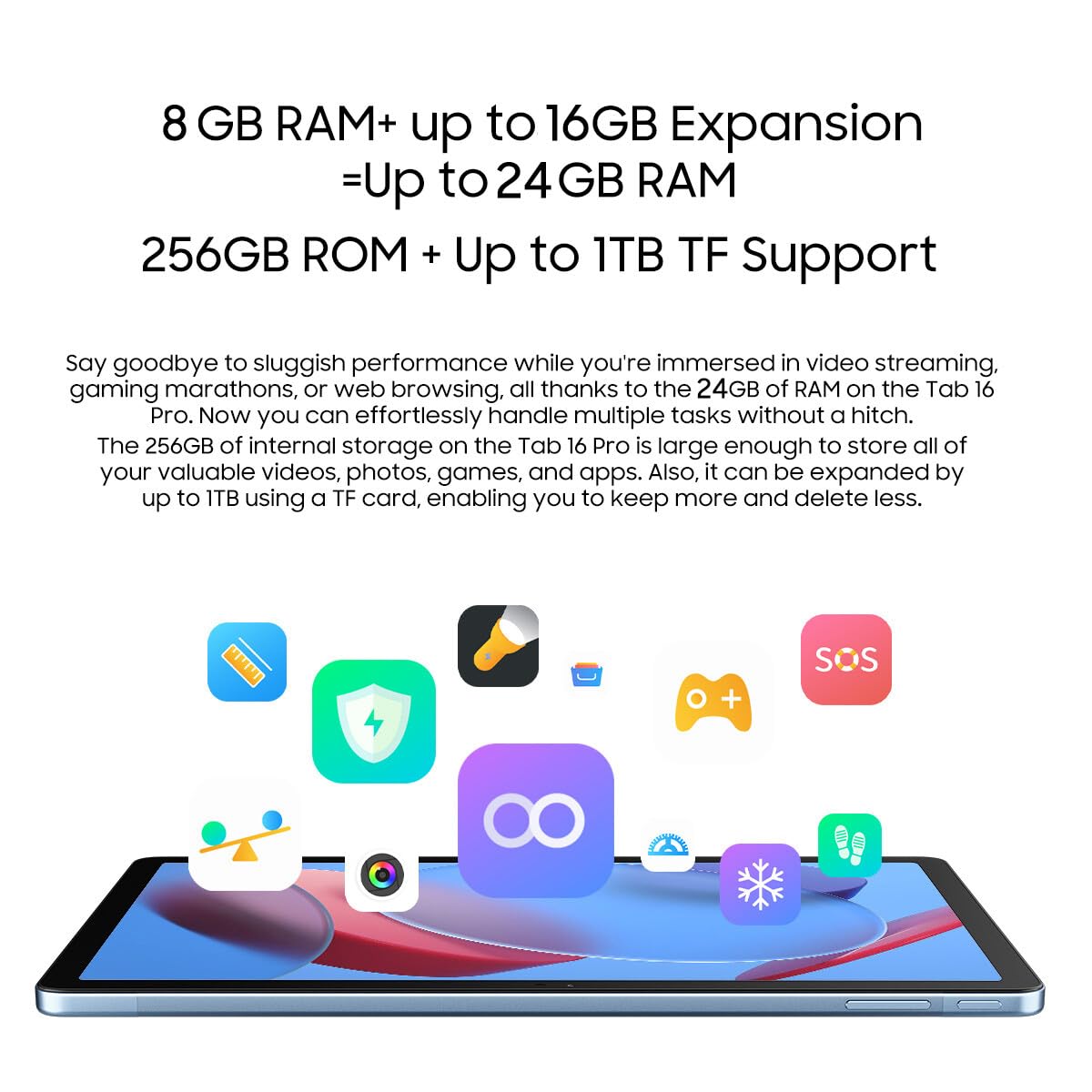 Blackview Tab 16 Pro 11'' 2K Pantalla Android 14 Tablet, 24GB+256GB (1TB Externo) Widevine L1, 7700mAh Batería, Dual SIM 4G LTE+WiFi, 13MP+8MP, Quad Box Altavoz Estéreo, 3 Modos de Lectura, Morado