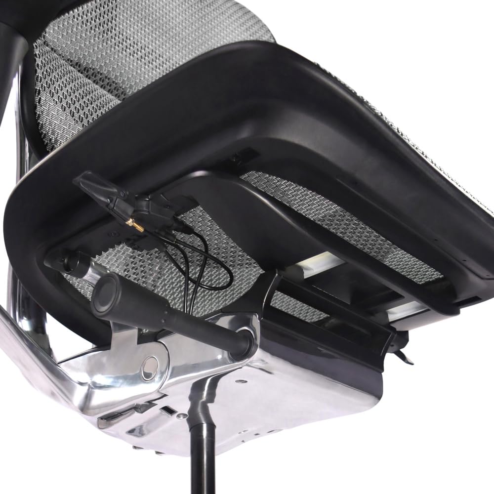 hjh OFFICE Silla de Oficina Silla giratoria ERGOHUMAN GEN2 Malla Diseño Original con Soporte Lumbar Flexible, Gris Claro