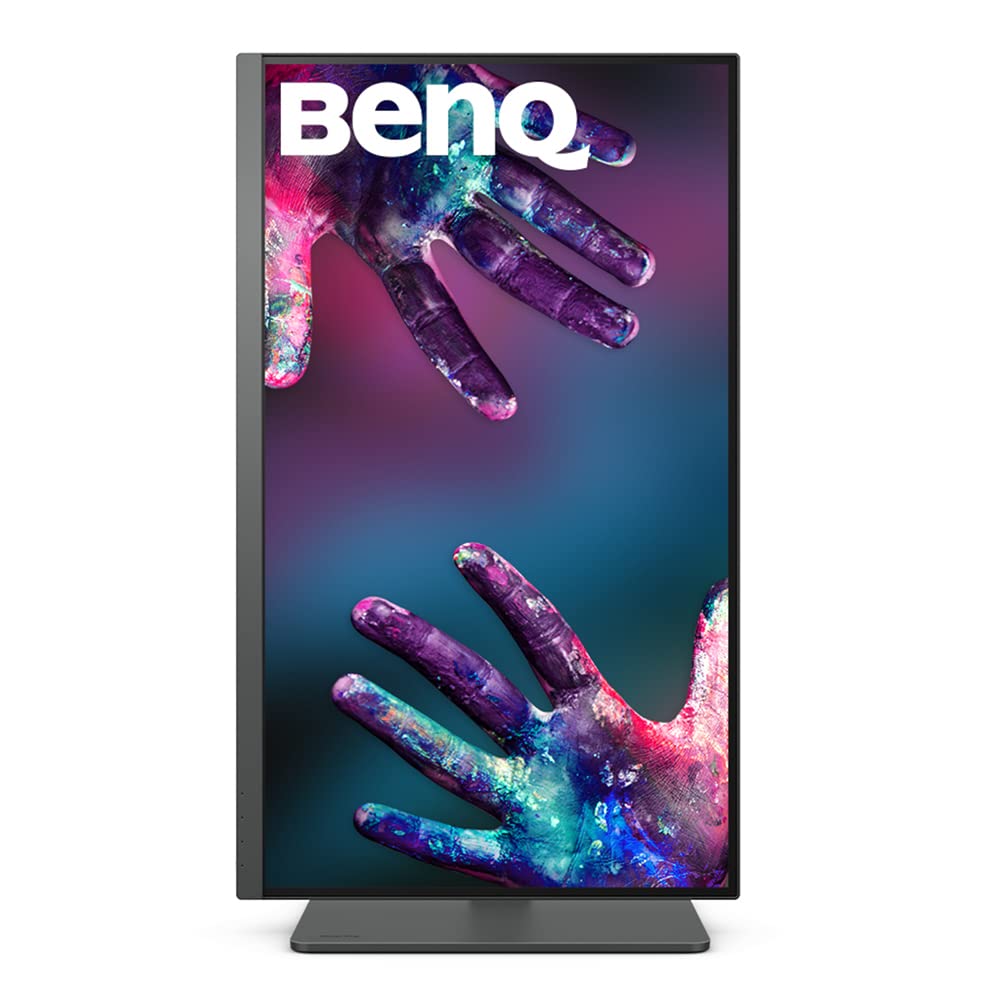 BenQ PD2705U Monitor de diseño (tecnología AQCOLOR, 27 pulgadas, 4K UHD, IPS, color panorámico P3, carga USB-C, DP / HDMI, KVM, altura ajustable) Compatible con MacBook