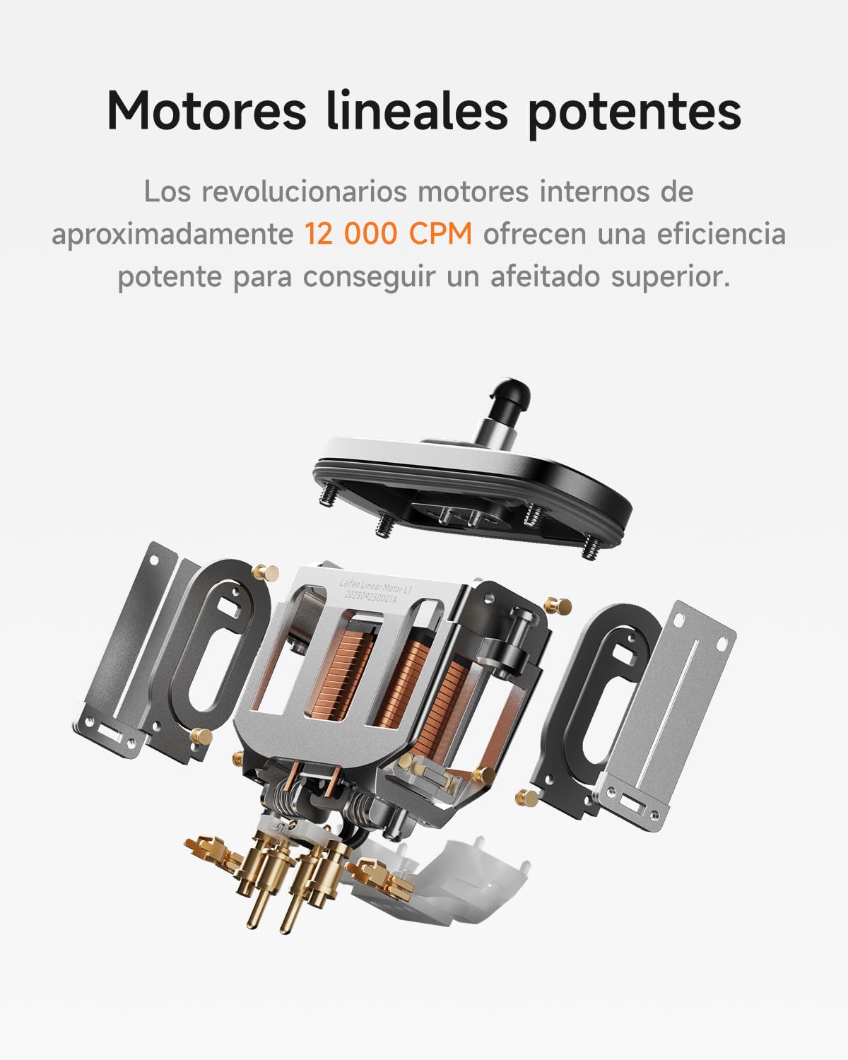 Laifen T1 Pro Afeitadora Eléctrica Motor Lineal Patentado 12 000 CPM, 120 min de Autonomía, Carga 1 min para 8 min, Uso en Seco y Mojado con Cabezal para Barba Larga, Ideal para Viajes (Gris Grafito)