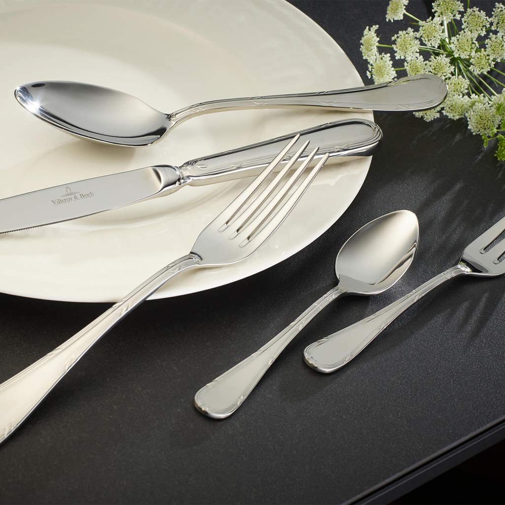 Villeroy & Boch Kreuzband Septfontaines Cubertería para hasta 12 personas, 113 piezas, Acero inoxidable