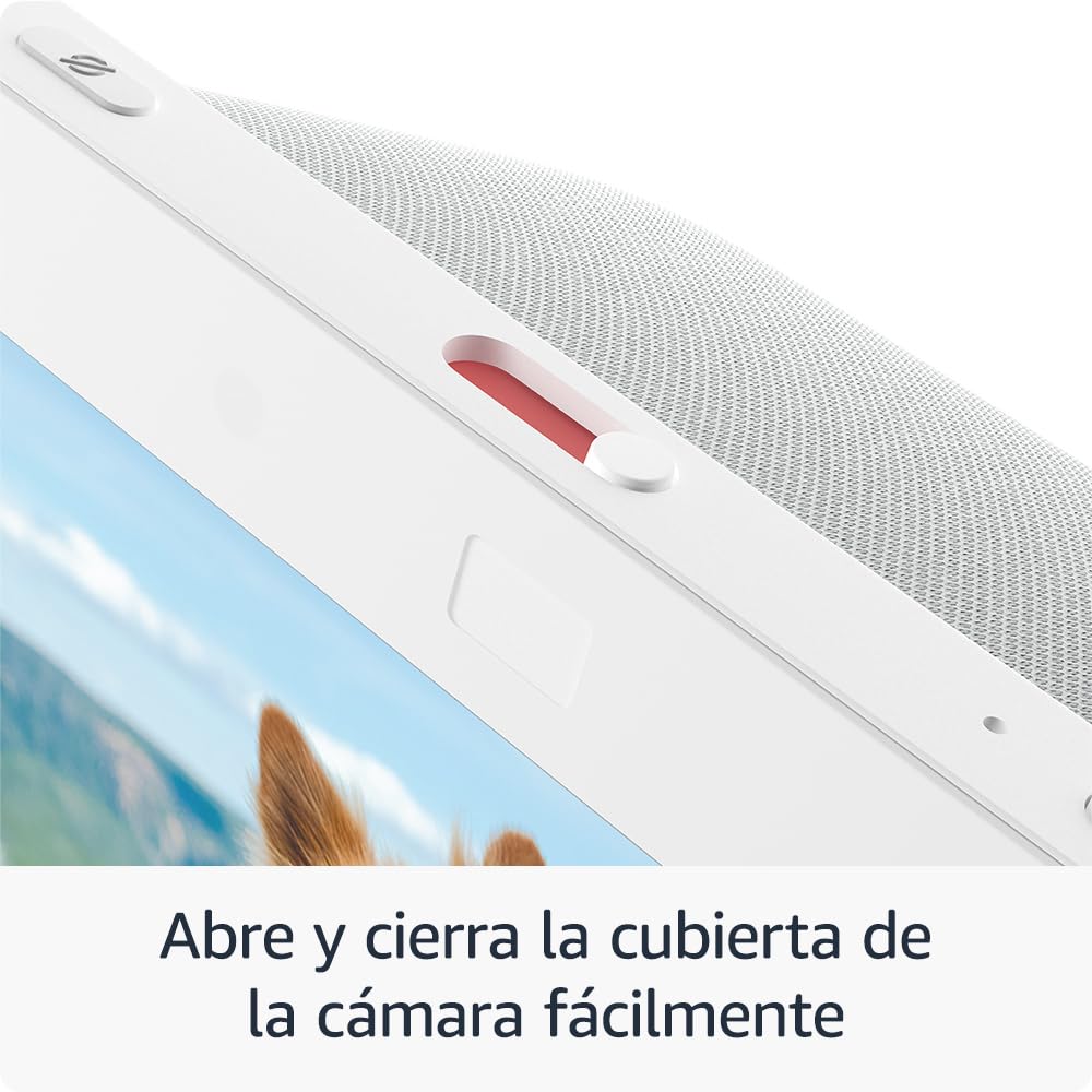 Echo Show 8 (Última generación) | Pantalla táctil inteligente de alta definición con audio espacial, controlador de Hogar digital y Alexa | Blanco