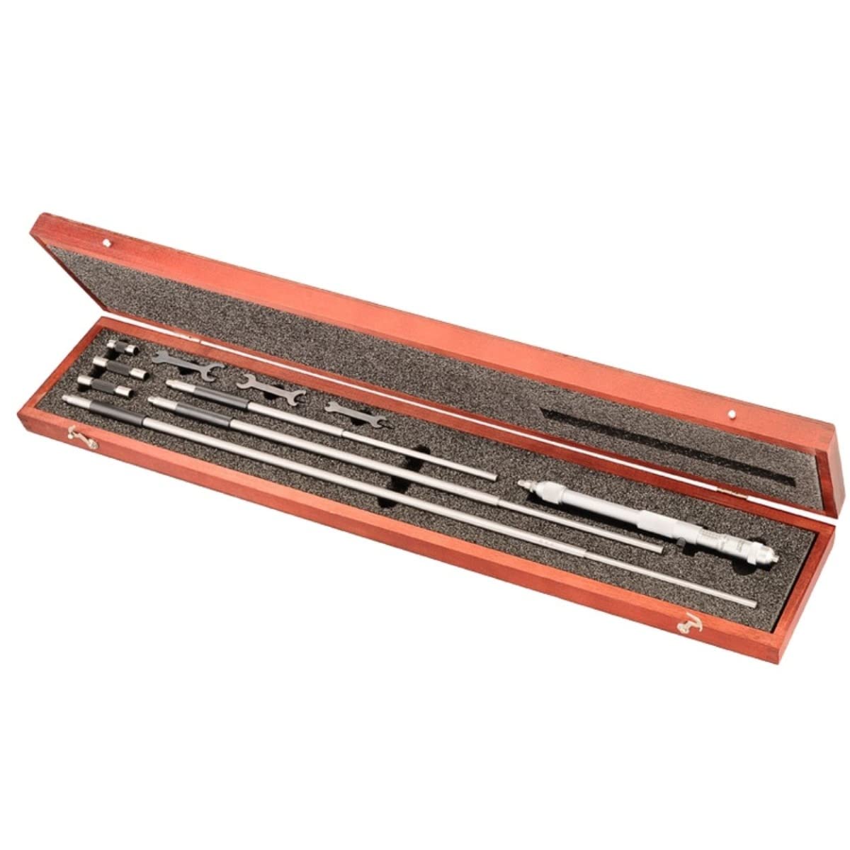 Starrett 124CZ- Juego de micrometros interiores de varilla sólida, gama de 8 – 32 pulgadas, graduación de 0,001 pulgadas, precisión de +/-0,0001 pulgadas, con funda