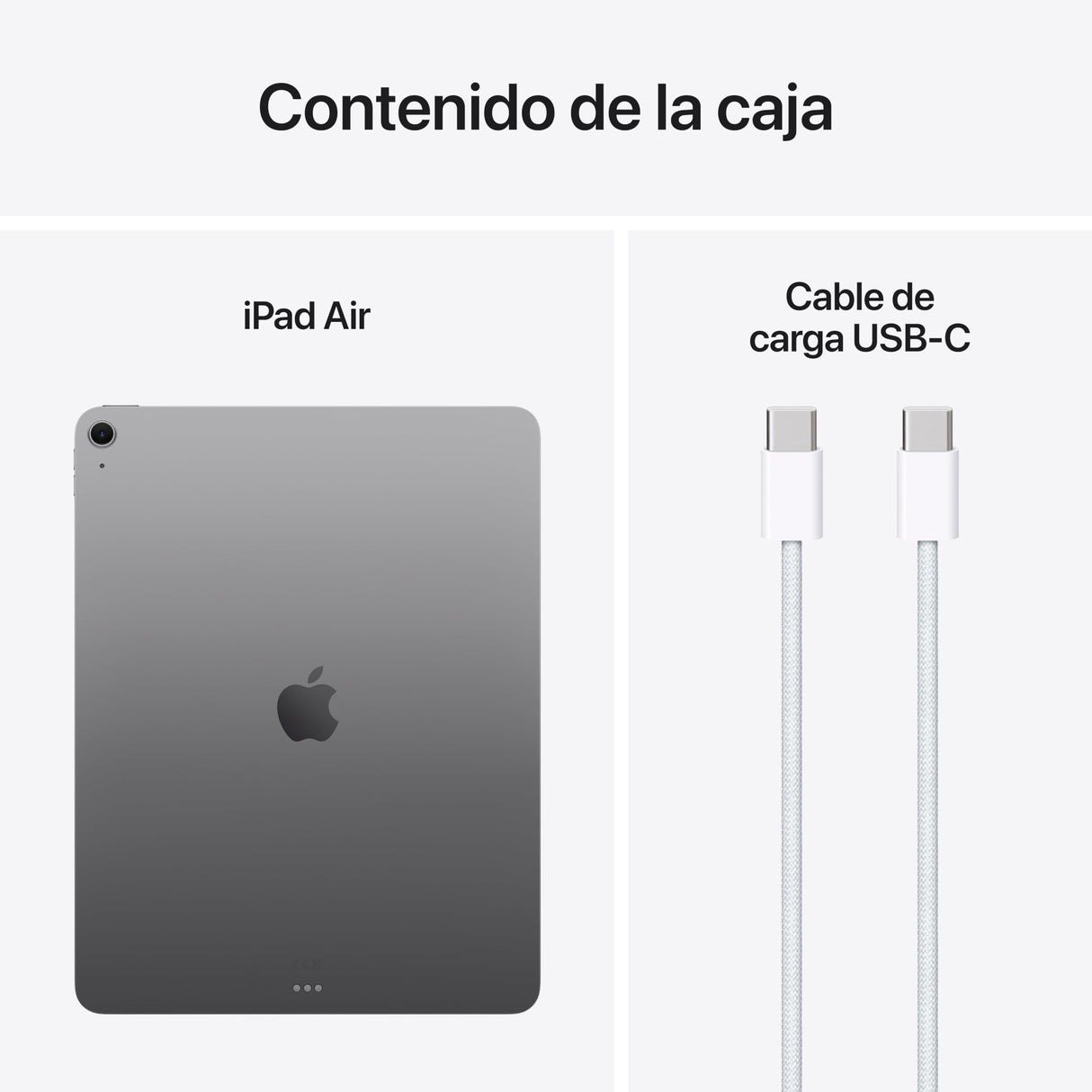 Apple iPad Air de 13 Pulgadas con Chip M3 diseñado para Apple Intelligence, Pantalla Liquid Retina, 1 TB, cámara Frontal/Trasera de 12 Mpx, Wi-Fi 6E, Touch ID — Gris Espacial