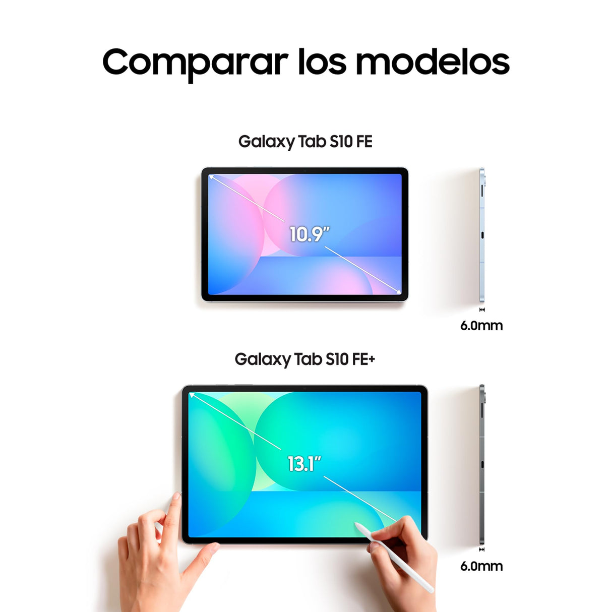 Samsung Galaxy Tab S10 FE+ 5G 256GB, Tablet Android + S Pen, Galaxy AI, 8GB RAM, Pantalla de 13,1", Batería de Larga Duración, Gris, Garantía del Fabricante 3 Años + 1 Año Extra