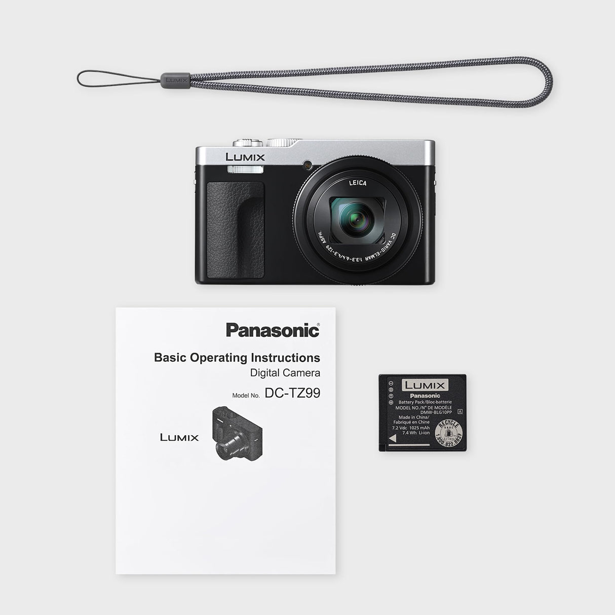 Panasonic LUMIX DC-TZ99E-S Cámara Compacta con Zoom para Viajes, Lente Leica DC, Zoom de 30x, 20,3 MP, Video 4K 30p, Monitor Inclinable, Wi-Fi, Bluetooth, Color Argento