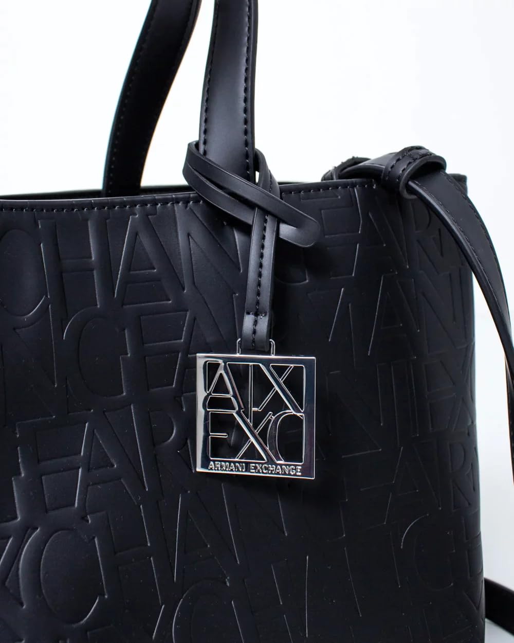 Armani Exchange Liz - Medium Open Shopping, Bolsos para Mujer, Negro (Black), Talla única