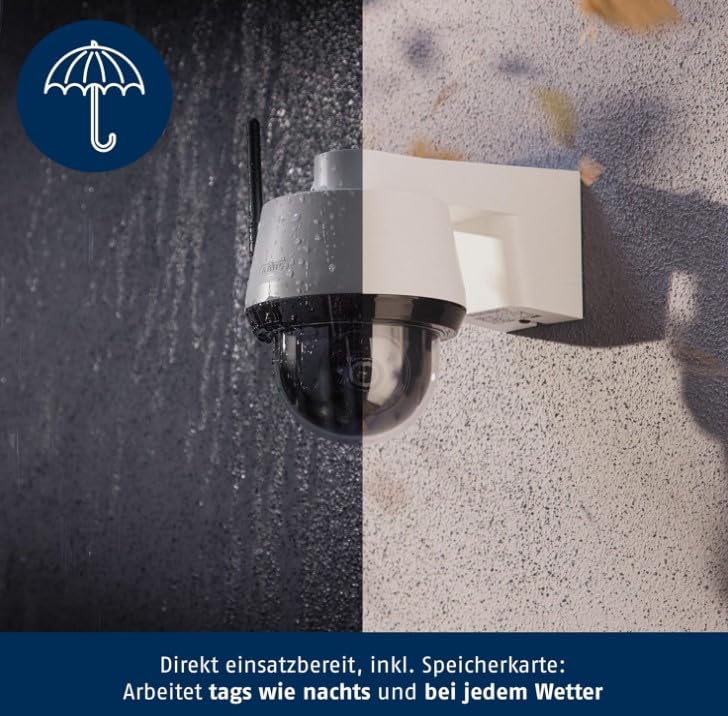 ABUS Cámara de vigilancia con detección de Movimiento, detección de Objetos, grabaciones 4K, notificaciones Push, visión Nocturna, Audio bidireccional, Tarjeta de Memoria, máscara de privacidad y