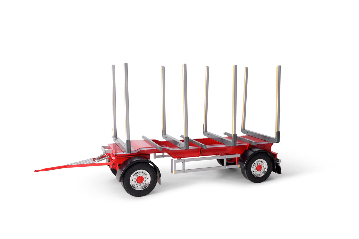 Carson 907622 Other License 1:14 - Remolque de 2 Ejes Riedler sin ZB, Accesorio para Volvo Tamiya Truck, fabricación de maquetas, Fabricado en Alemania, 500907622, Rojo