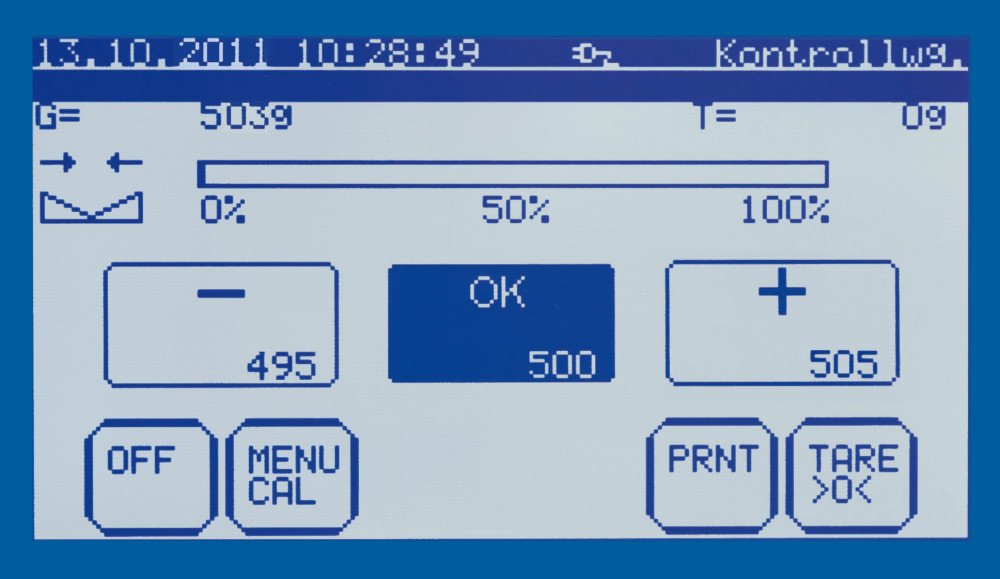 KERN Balanza de plataforma con pantalla táctil, 300 kg, legibilidad de 5 g, 650 mm x 500 mm x 142 mm