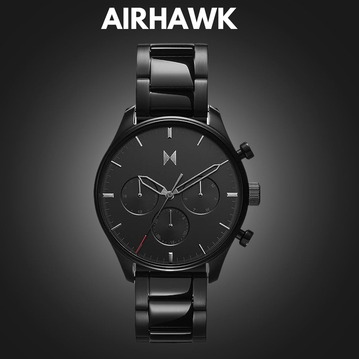 MVMT Reloj Analógico de Cuarzo Multifunción para Hombre con Correa de Acero Inoxidable Negra - 28000232-D