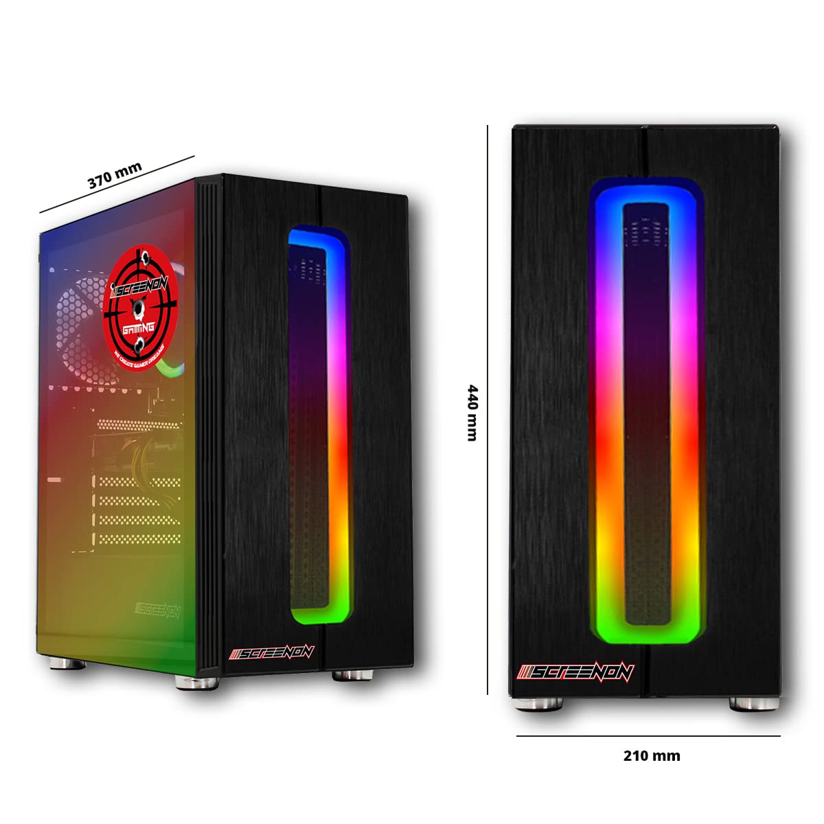 ScreenOn - Ryzen 7 5800X - 500GB SSD - RTX 3050 - Game PC A40137 - WiFi - Windows 11 Pro